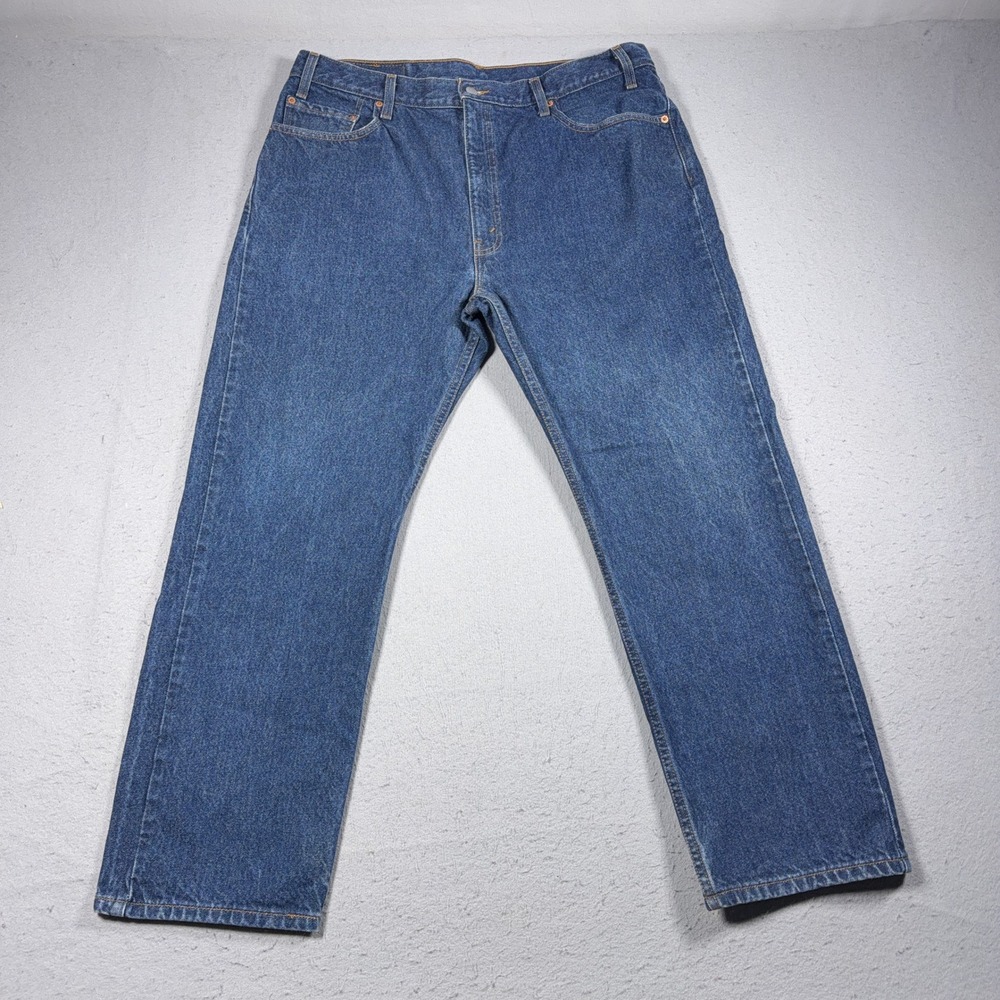 Vintage Levi's 505 Men 40x30 Regular Fit Straight Leg Jeans Dark Wash Denim 1999